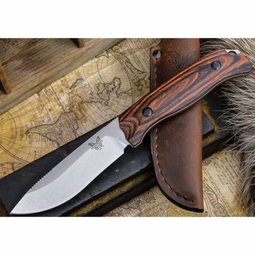 236 Benchmade Saddle Mountain Skinner Hunt Wood 15001-2 фото 7