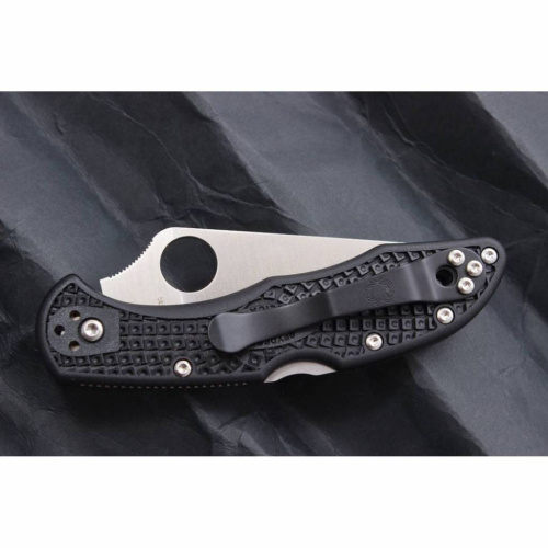 Складной нож Spyderco Delica 4 Flat Ground - 11FPBK фото 6