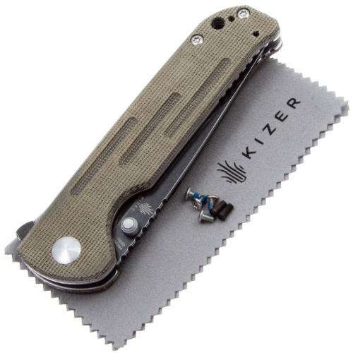 Складной нож Kizer Justice Blackwash Serrated фото 3 Складной нож Kizer Justice Blackwash Serrated фото 3