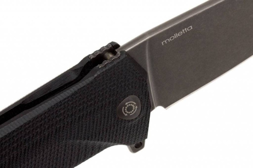 Складной нож Lion Steel KUR BBK G10 Black Flipper фото 12